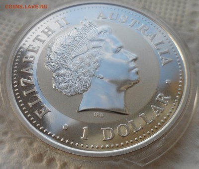Австралия 1 доллар 2006 Пес Год собаки Серебро позолота - SAM_4252.JPG