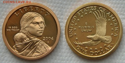 1 Доллар Сакагавеи ПРУФ 2004 (США) до 22:22 19 октября - 1$ Сакагавея 2004 2