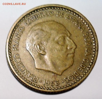 ИСПАНИЯ - 1 песета 1953 г. до  21.10 в 22:00 - DSCN2716.JPG