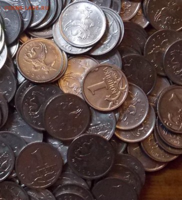 1 копейка ассорти разные года и дворы 1000 штук одним лотом - 1.5