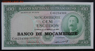 МОЗАМБИК 100 эскудо 1961г., ДО 20.10. - 100 эскудо 1961г., А..JPG