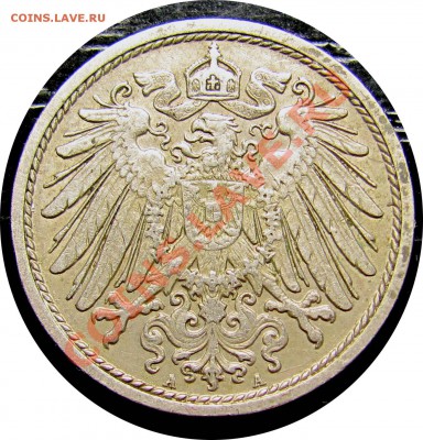 R63 Германия 10 пфеннигов 1911A до 21.05 в 22°° - R63 10 1911A_2