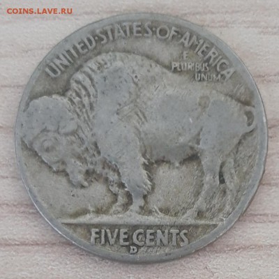 5 центов США 1935 D, "Buffalo", до 19.10 - 1935D-1