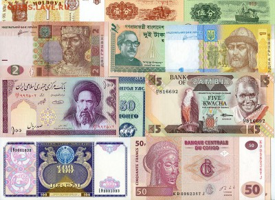 С рубля. Комплект 58 банкнот из 33 стран.  до 22.10. в 22:00 - 4