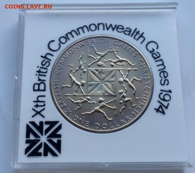 Крона Шайба Новая Зеландия 1$ доллар 1974 игры содружества - krona_shajba_novaja_zelandija_1_dollar_1974_x_britanskie_igry_sodruzhestva_pamjatnaja_korobka