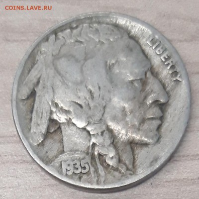 5 центов США 1935 P, "Buffalo", до 19.10 - 1935-2
