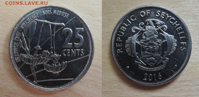 МиР МонеТ - иностранные государства и другие (03.06.2020г) - 3. сейшелы 25 центов 2016
