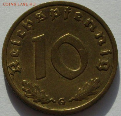 Германия, иностранщина (наборы, на вес, евро), царизм, СССР. - 10 пфеннигов 1938 G - 1