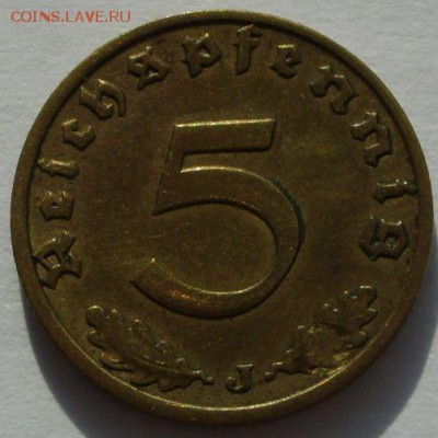 Германия, иностранщина (наборы, на вес, евро), царизм, СССР. - 5 пфеннигов 1937 J - 1