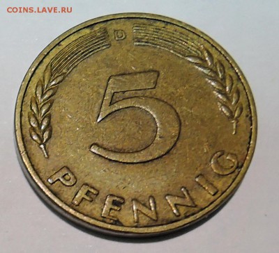 ГЕРМАНИЯ - 5 пфеннигов 1950 г. до 25.10 в 22:00 - DSCN2765.JPG
