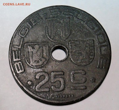 БЕЛЬГИЯ - 25 сантимов 1943 до 25.10 в 22:00 - DSCN2767.JPG