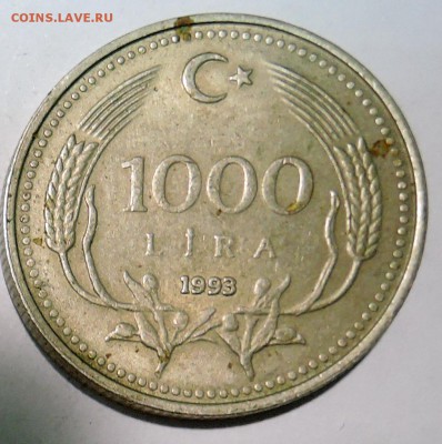 ТУРЦИЯ -  1000 лир 1993 г. до 26.10 в 22:00 - DSCN2801.JPG