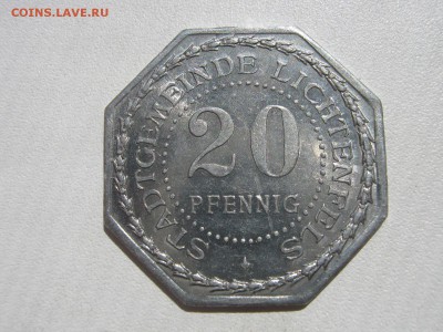 Германия Лихтенфельс нотгельд 20 пфеннигов Башня до 26.10. - IMG_2453