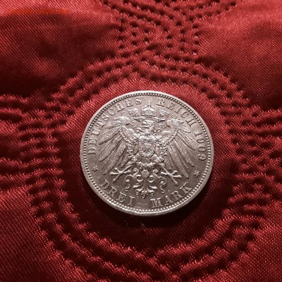 Германия. Бавария. 3 марки 1909 г. Отто. До 24.10.18. - 20181020_201108