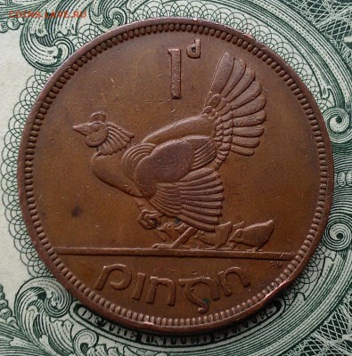 Ирландия - 1 пенни 1942 года ("Курица") - ирландия 1 пенни