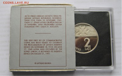 ЛАТВИЯ 2 лата 1993. 75 лет независимости.ПРУФ. Предпродажная - 028.JPG