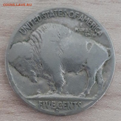 5 центов США 1937 D, "Buffalo", до 26.10 - лот 6-1