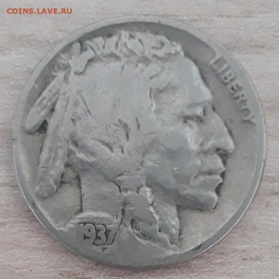 5 центов США 1937 D, "Buffalo", до 26.10 - лот 6-2