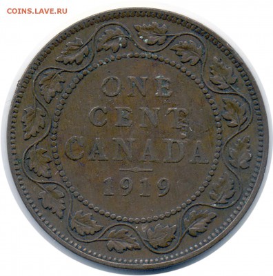 A48 Канада 1¢ 1919 до 29.10 в 22°° - A48 Канада 1 цент 1919_1