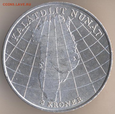 Датские 2 kroner 1953 "Гренландия", NGC MS63 - 101