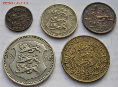 ЭСТОНИЯ 1,2,20,50 сентов1929-1936, 1 крона 1934.ПРЕДПОДАЖНЫЕ - 016.JPG