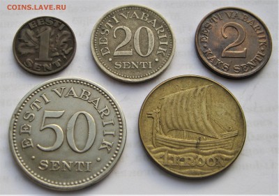 ЭСТОНИЯ 1,2,20,50 сентов1929-1936, 1 крона 1934.ПРЕДПОДАЖНЫЕ - 014.JPG
