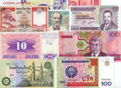 С рубля. Комплект 80 банкнот из 36 стран. до 29.10. в 22:00 - 8