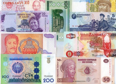 С рубля. Комплект 80 банкнот из 36 стран. до 29.10. в 22:00 - 4