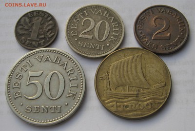 ЭСТОНИЯ 1,2,20,50 сентов1929-1936, 1 крона 1934. 29.10.2018 - 011.JPG