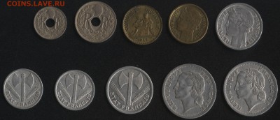Франция 10 монет 1918-1947 до 22:00мск 31.10.18 - Франция 2