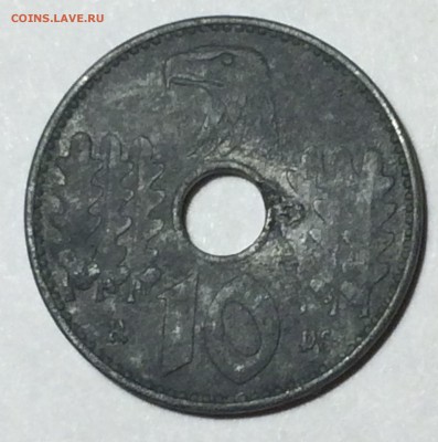Германия.10 рейхспфеннигов 1940.Оккупация.До 26.10. в 22:00 - 27E5BE86-866B-4C05-B65A-768496F35F4D