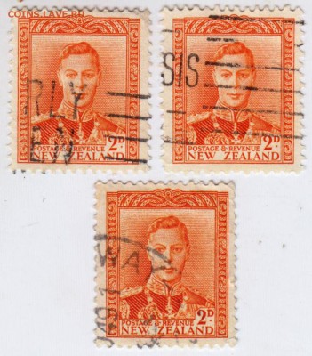 Новая Зеландия 2D 1938 г. 3 шт. до 31.10.18 г. в 23.00 - 001