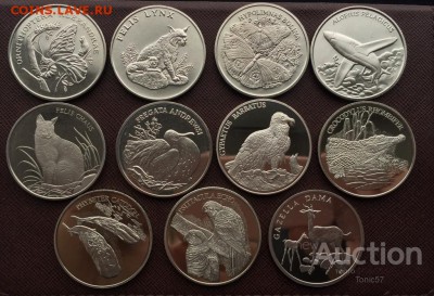 монеты с животными на обмен - zhetony_30_let_fondu_dikoj_prirody_wwf_krona_shajba_raznye_10_shtuk (1)