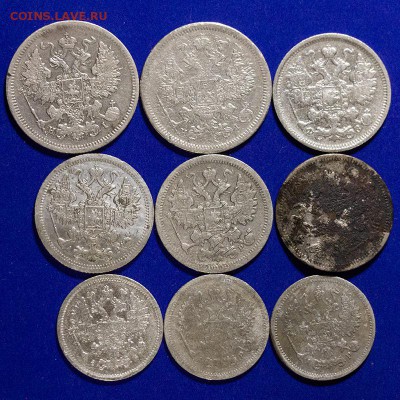Лот билона 1868-1903 гг., до 29.10.2018 г., 22.10 Мск - серебро_2