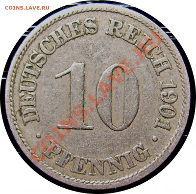 R70 Германия 10 пфеннигов 1901A до 24.05 в 22°° - R70 10 1901a_1