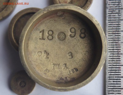 Набор гирек 1898 г. Русский весовой фунт Комплект! - DSC09515.JPG