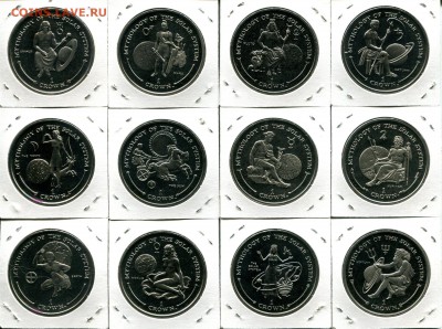 Гибралтар набор 1Кр 12шт. 2001 Мифология до 31.10.18 22-00 - Gibraltar 2001 Solar System
