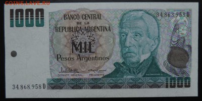 АРГЕНТИНА 1000 песо 1983-85гг., ДО 1.11. - 1000 песо 1983-85гг., А..JPG