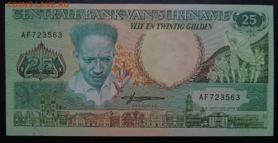 СУРИНАМ 25 гульденов 1988г., ДО 1.11. - 25 гульденов 1988г., А..JPG