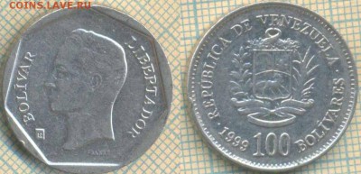 Венесуэла 100 боливар 1999 г., до 31.10.2018 г. 22.00 по Мос - Венесуэла 100 боливар 1999  4277