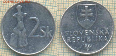 Словакия 2 кроны 1993 г. , до 31.10.2018 г. 22.00 по Москве - Словакия 2 кроны 1993  4280