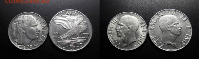 МОНЕТЫ МИРА 11-18 - Италия - набор (20ч. + 50ч.) (1940 и 1941) №6-2