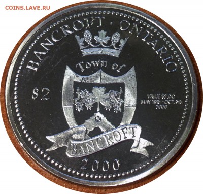 A63 Канада торговый доллар Bancroft, Ont 2000 04.11 в 22°° - A63 Canada Token 2000 Barcroft ONT_1