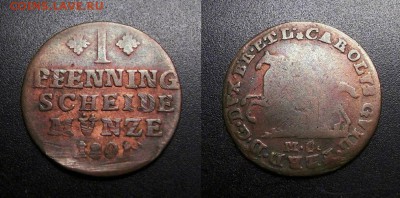 МОНЕТЫ МИРА 11-18 - Германия (Брауншвейг-Вольфенбюттель) – 1 пфенниг (1801)