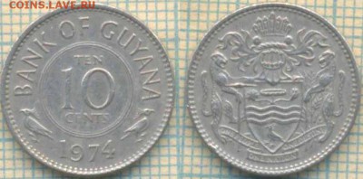 Гайана 10 центов 1974 г., до 01.11.2018 г. 22.00 по Москве - Гайана 10 центов 1974  4290