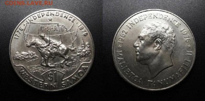 МОНЕТЫ МИРА 11-18 - Самоа (Западное) – 1 доллар (1976) «200-летие Независимости США»