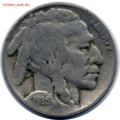 A65 США 5¢ Buffalo Nickel 1935D до 05.11 в 22°° - A65 США Buffalo Nickel 1935D_1