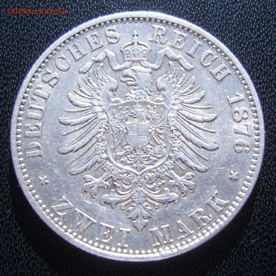 2 марки 1876 Пруссия - реверс