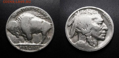 МОНЕТЫ МИРА 11-18 - США – 5 центов (1918) «Бизон; индеец»