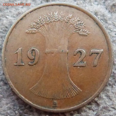 1 рейхспфенниг 1927г.(A) -до 04.11.18 в 22.00 МСК - P1080746.JPG